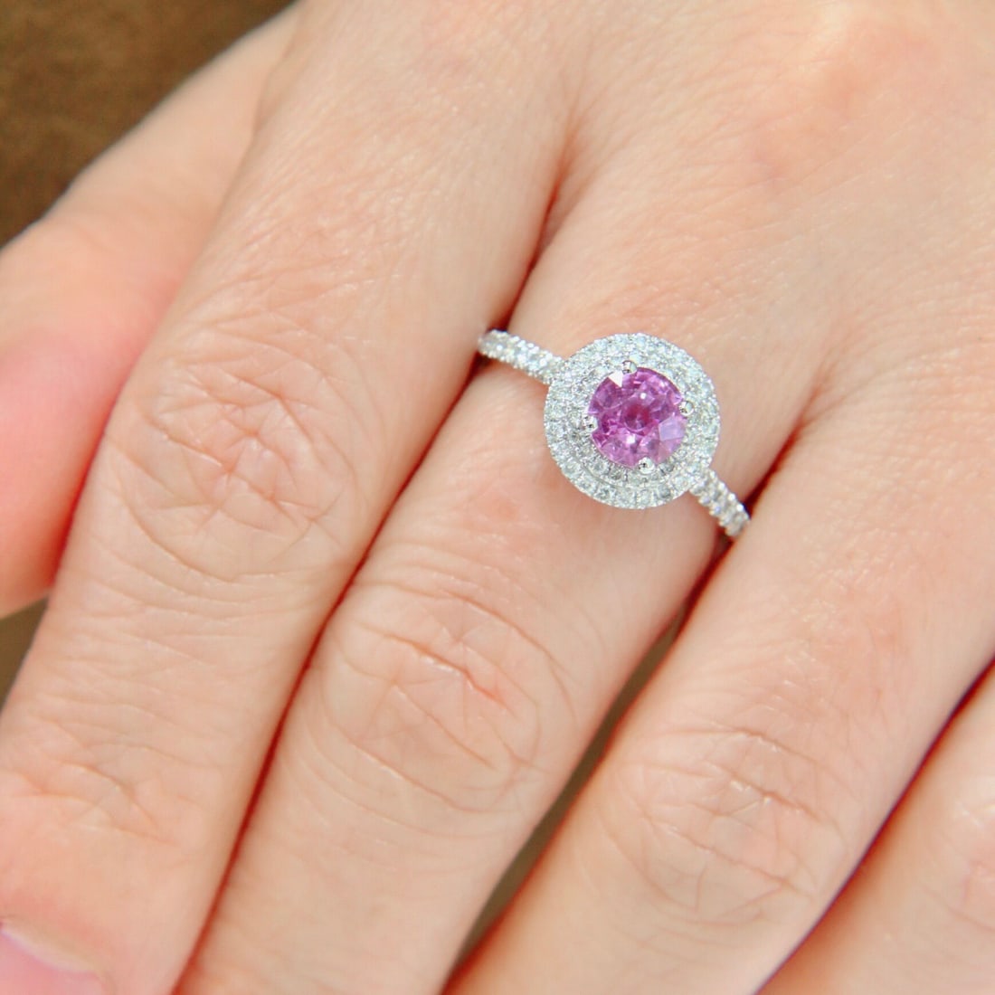 14k Gold 1.42 Ctw Natural Sapphire & Diamond Ring - 7