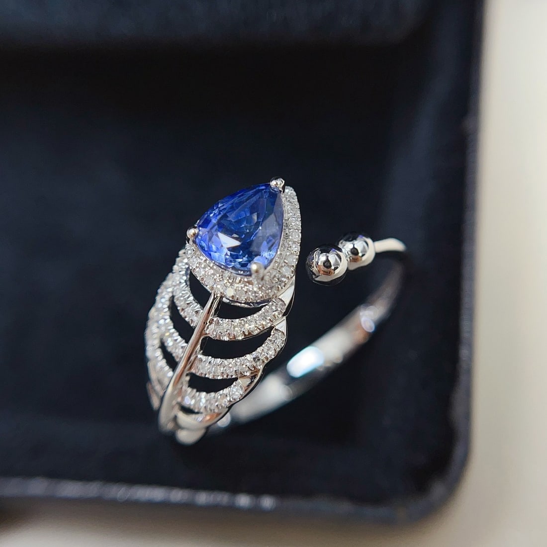 14k Gold 1.00 Ct Natural Sapphire & Diamond Ring (1 of 7)