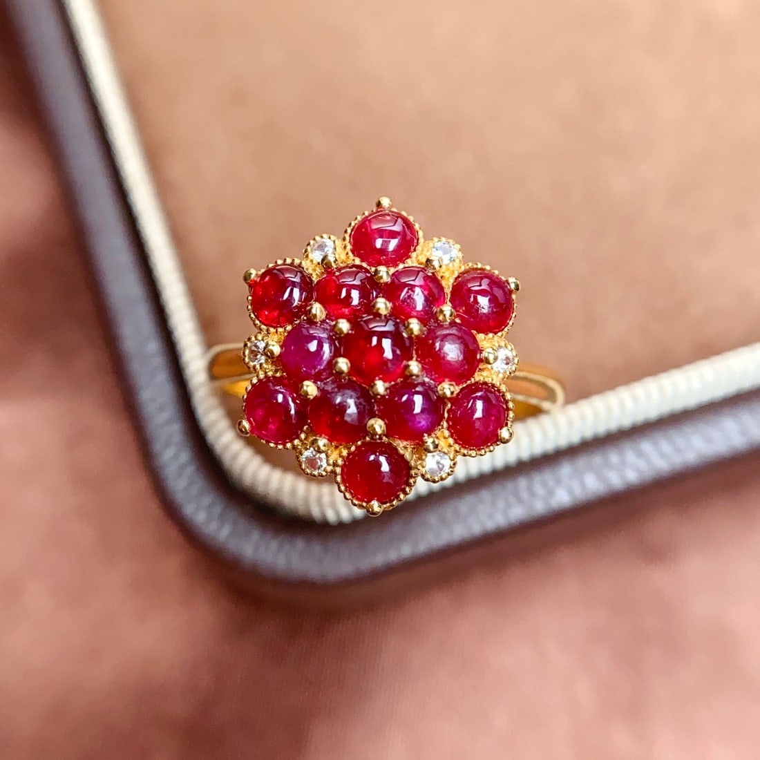 14k Gold 3.00 Ct Natural Ruby & Sapphire Ring/pendant( Without Chain ) - 2