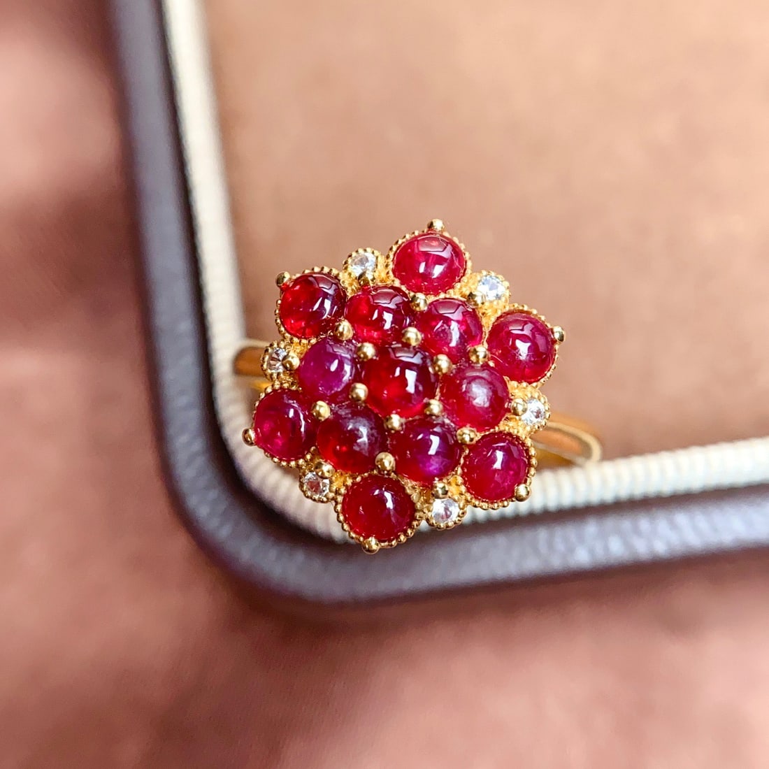 14k Gold 3.00 Ct Natural Ruby & Sapphire Ring/pendant( Without Chain ) - 3