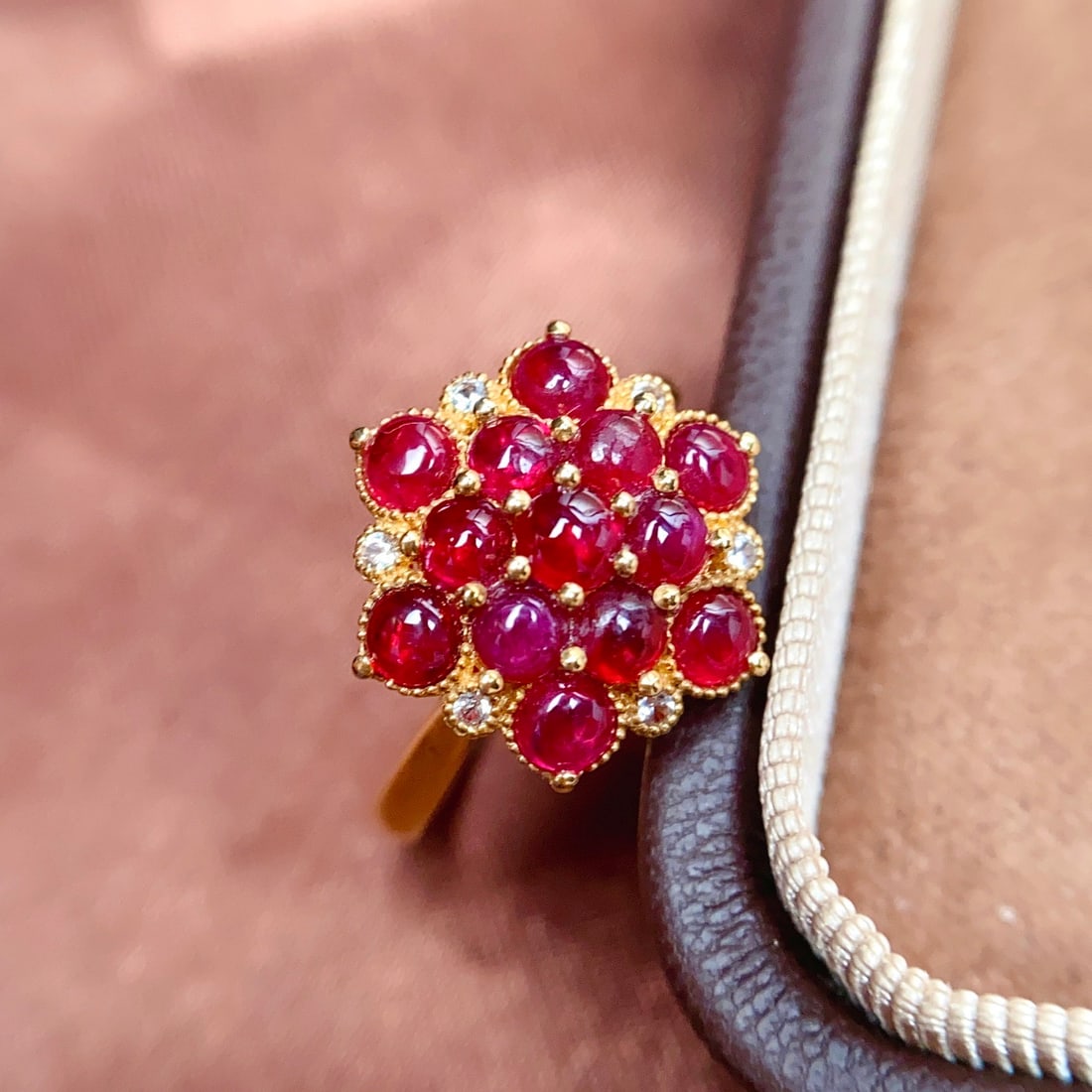 14k Gold 3.00 Ct Natural Ruby & Sapphire Ring/pendant( Without Chain ) - 4