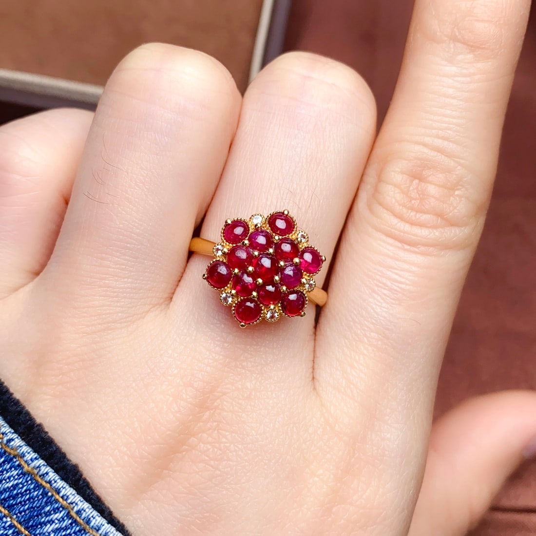 14k Gold 3.00 Ct Natural Ruby & Sapphire Ring/pendant( Without Chain ) - 8