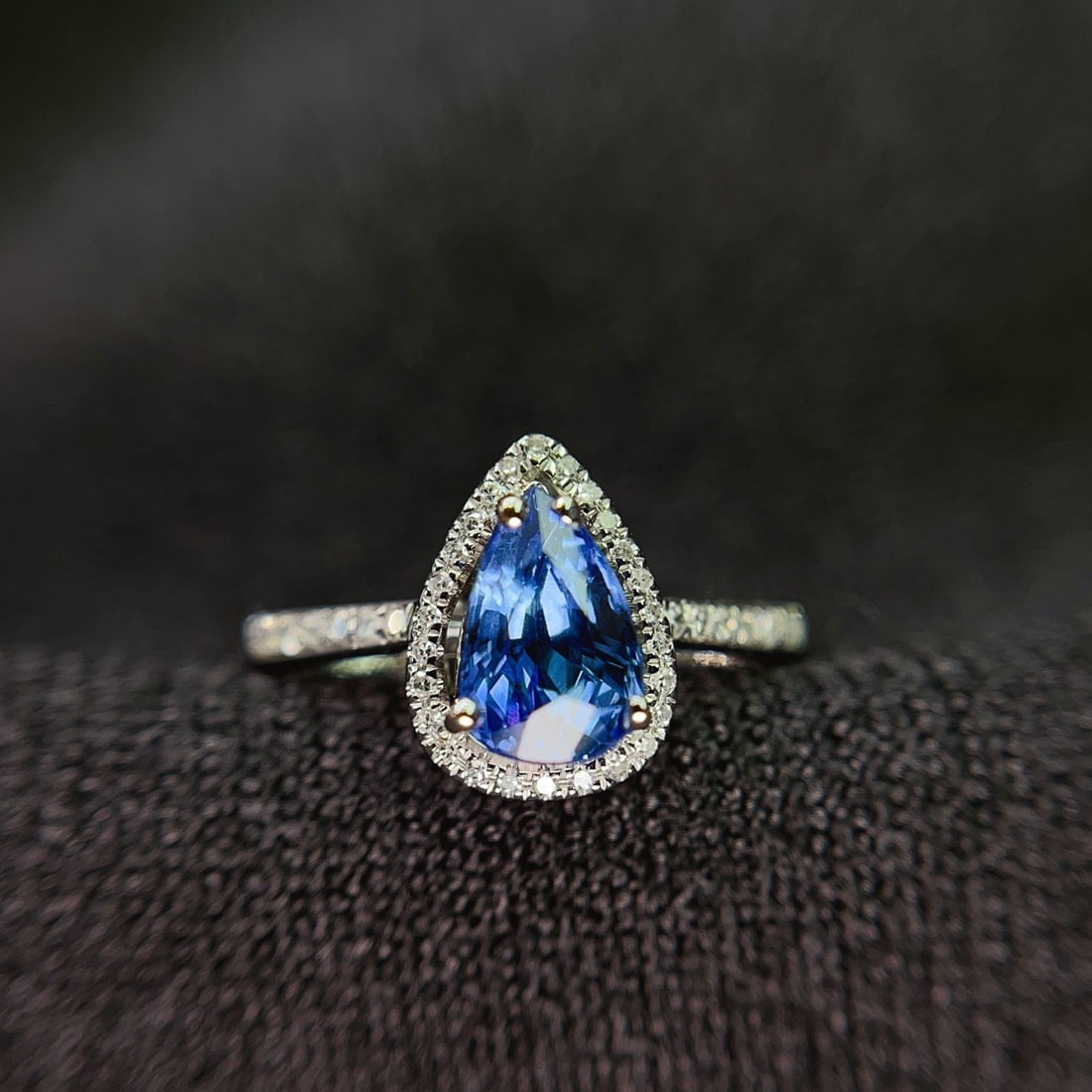 14k Gold 1.15 Ct Natural Sapphire & Diamond Ring (1 of 7)