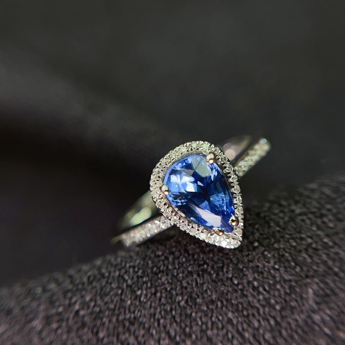 14k Gold 1.15 Ct Natural Sapphire & Diamond Ring - 5