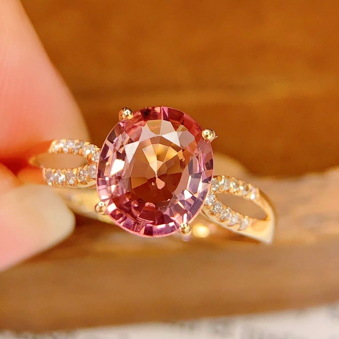 14k Gold 2.2 Ct Natural Tourmaline & Diamond Ring - 3