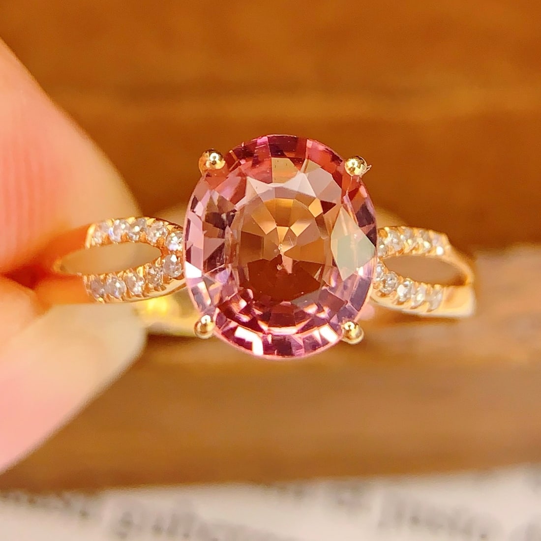 14k Gold 2.2 Ct Natural Tourmaline & Diamond Ring - 5