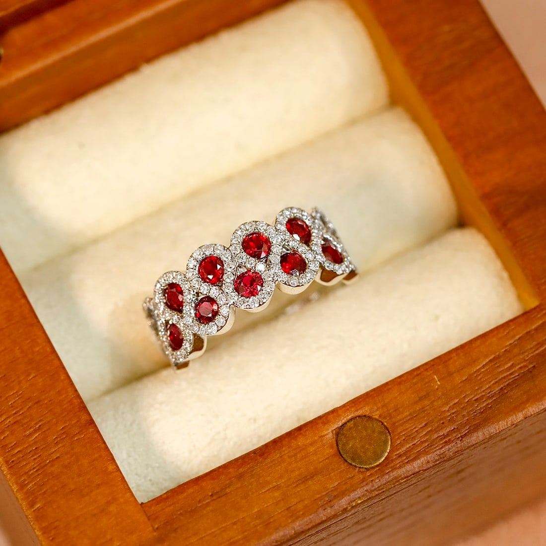 14k Gold 1.16 Ctw Natural Ruby & Diamond Ring - 6