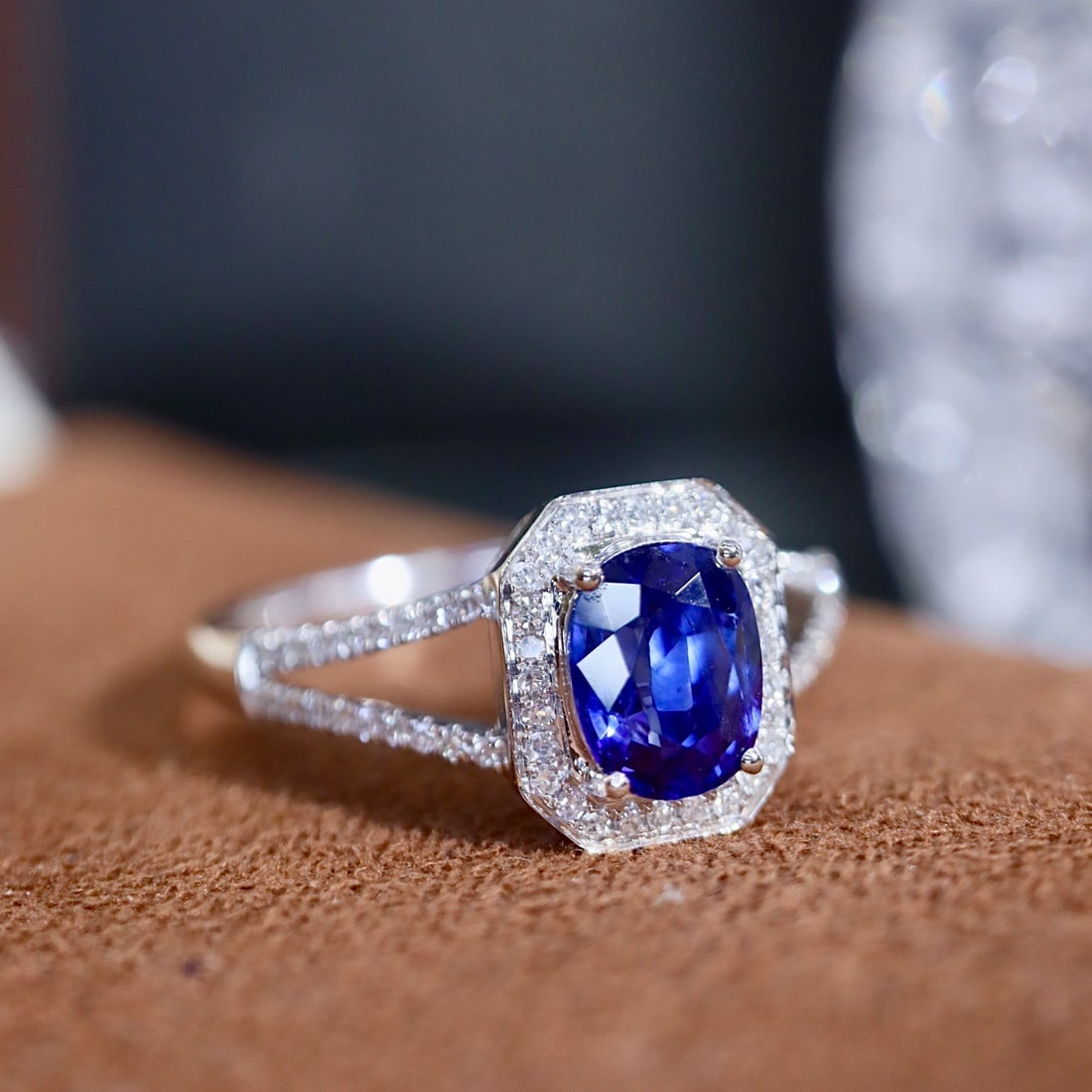 14k Gold 1.08 Ctw Natural Sapphire & Diamond Ring - 2