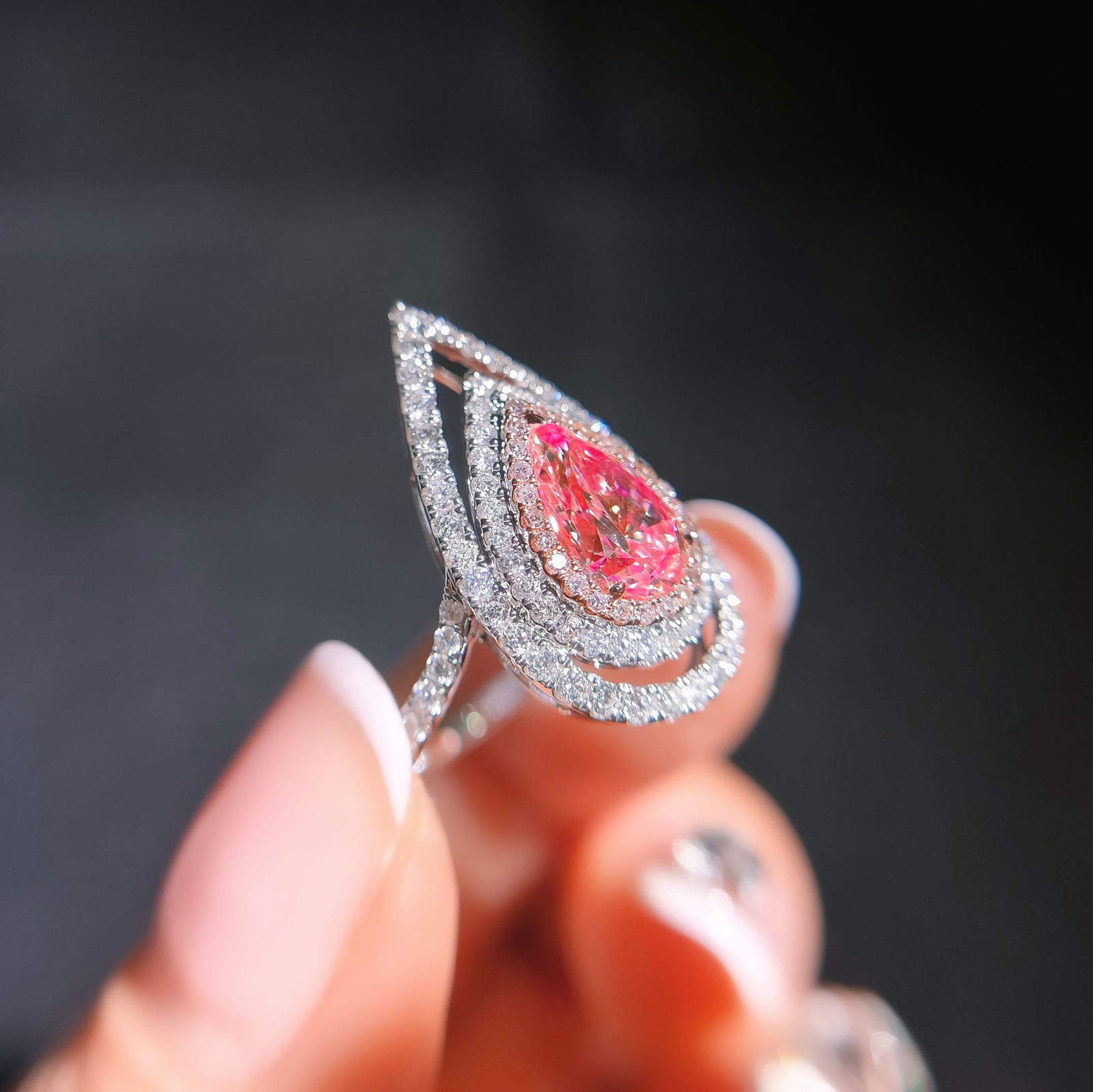 14k Gold 1.97 Ctw Natural Pink Diamond & Diamond Ring - 3