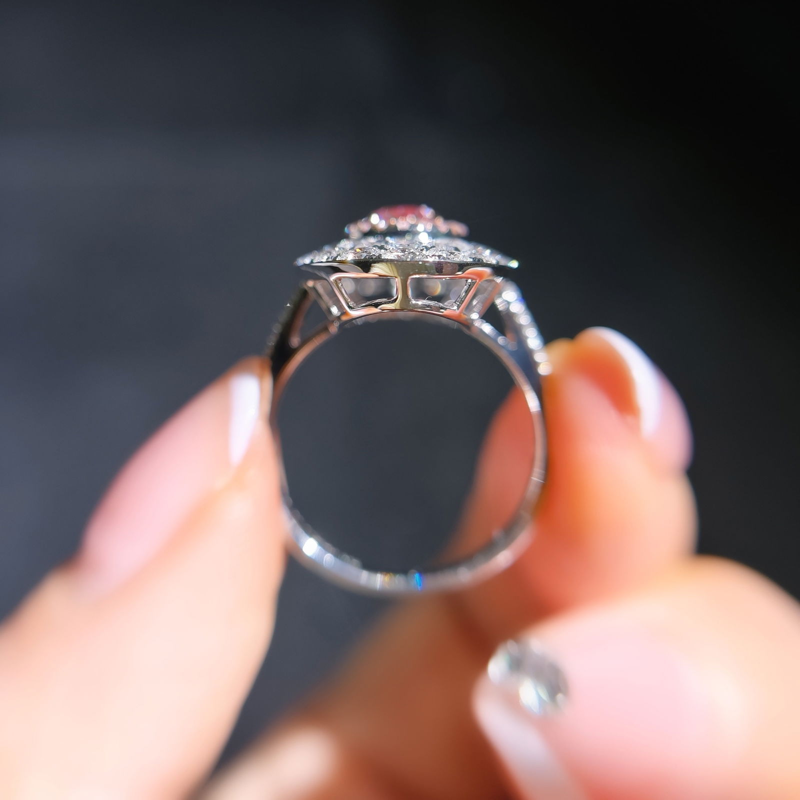 14k Gold 2.76 Ctw Natural Pink Diamond & Diamond Ring - 4