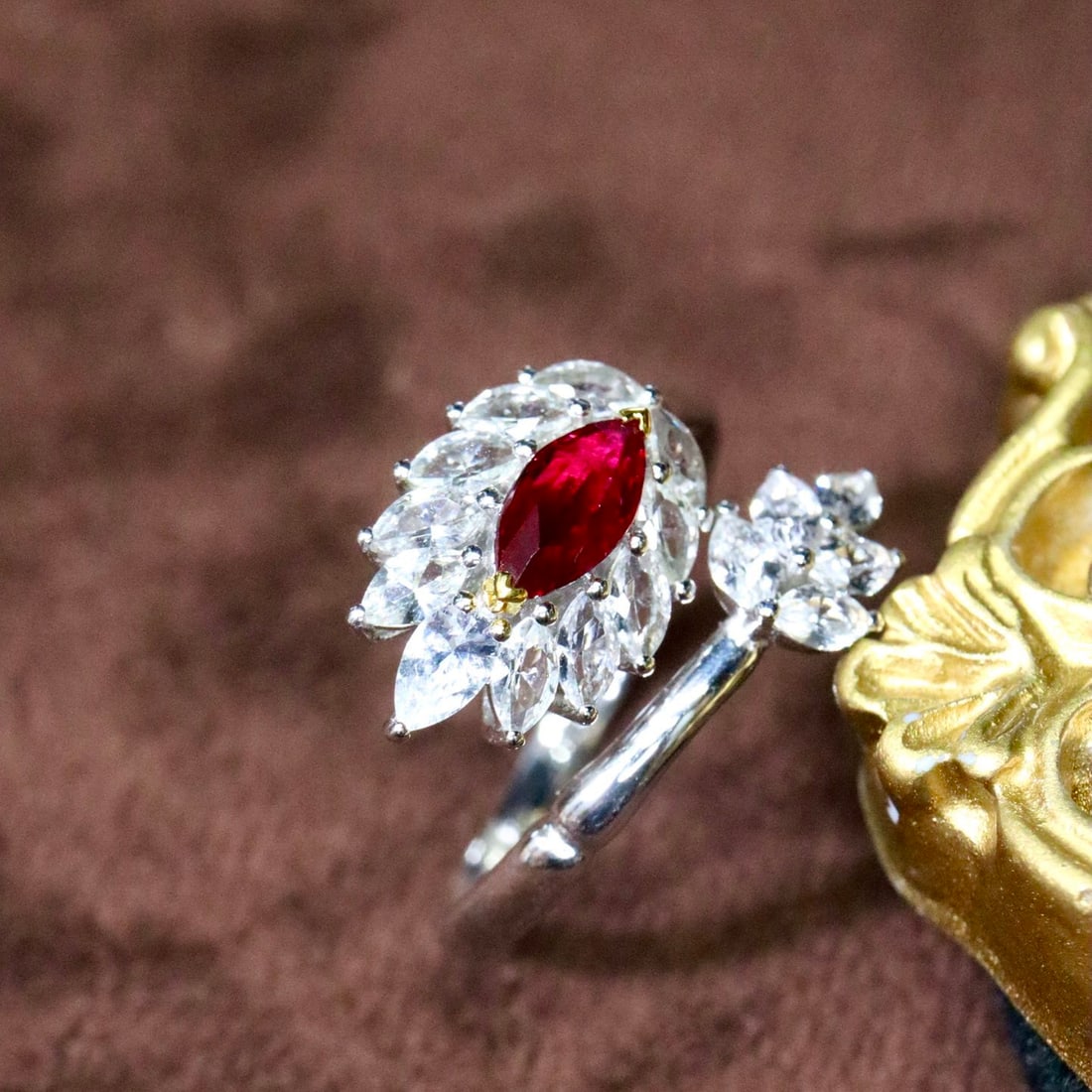 14k Gold 1.69 Ctw Natural Ruby & Sapphire Ring - 3