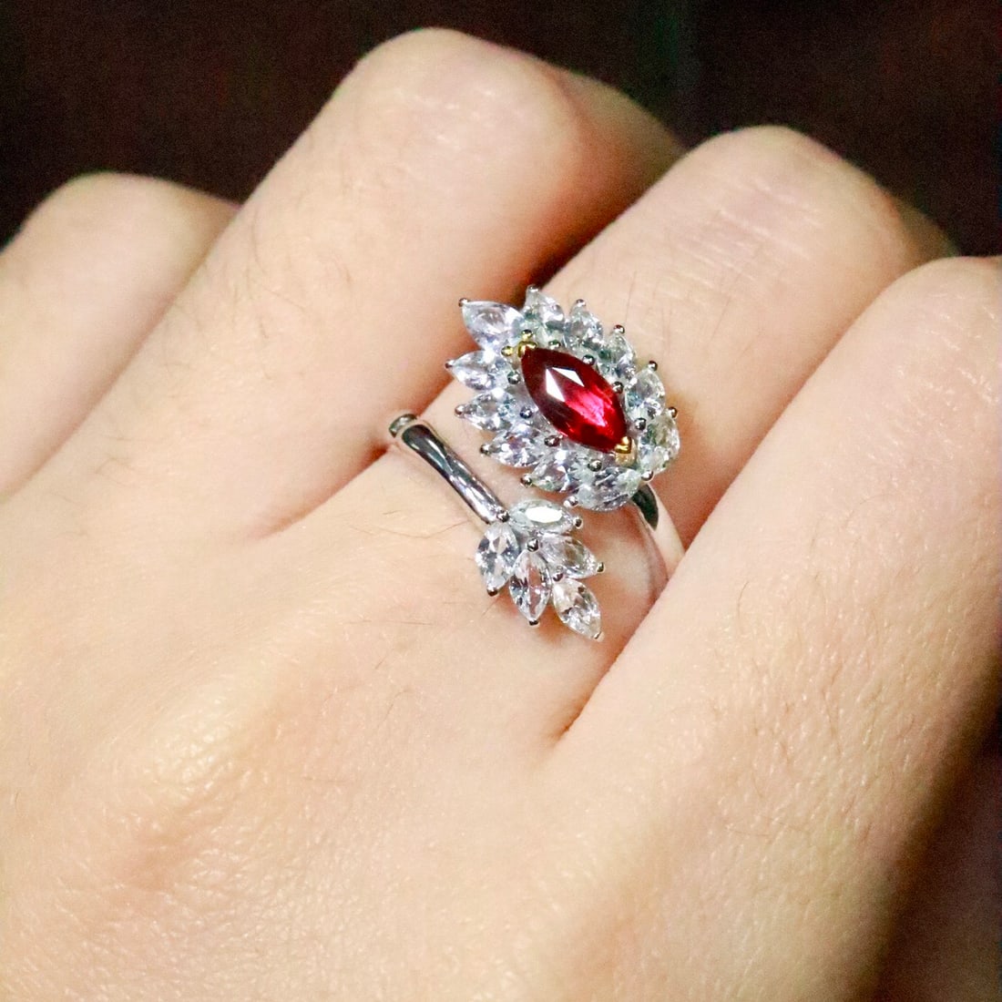 14k Gold 1.69 Ctw Natural Ruby & Sapphire Ring - 5