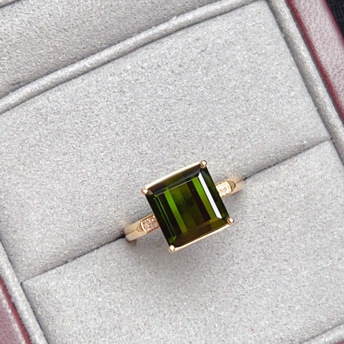 14k Gold 4.93 Ctw Natural Tourmaline & Diamond Ring - 3