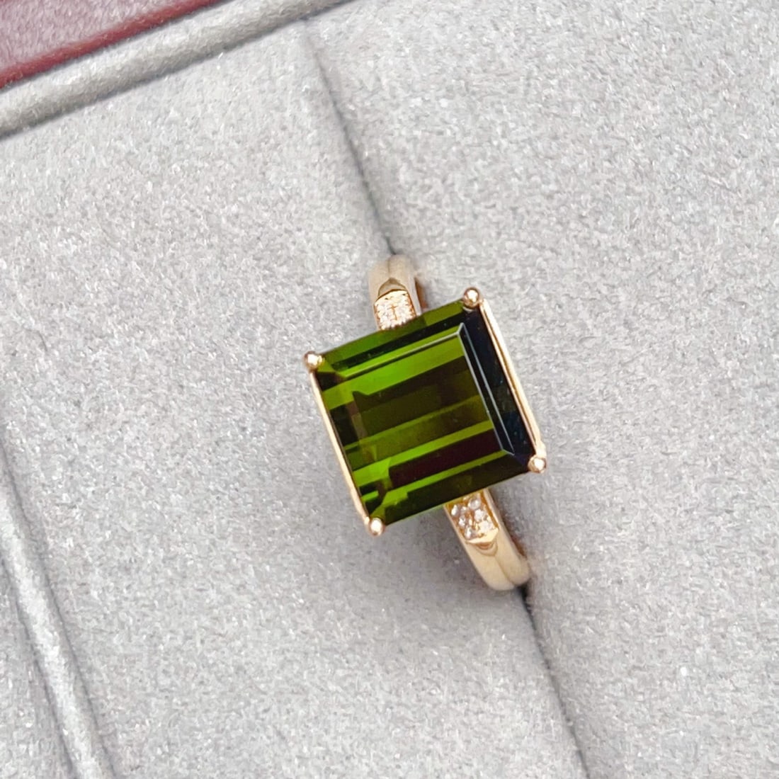 14k Gold 4.93 Ctw Natural Tourmaline & Diamond Ring - 4