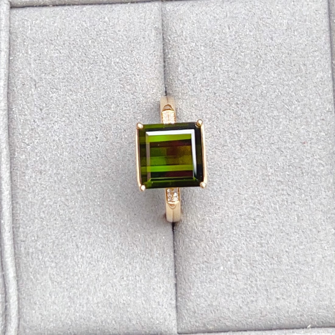 14k Gold 4.93 Ctw Natural Tourmaline & Diamond Ring - 5