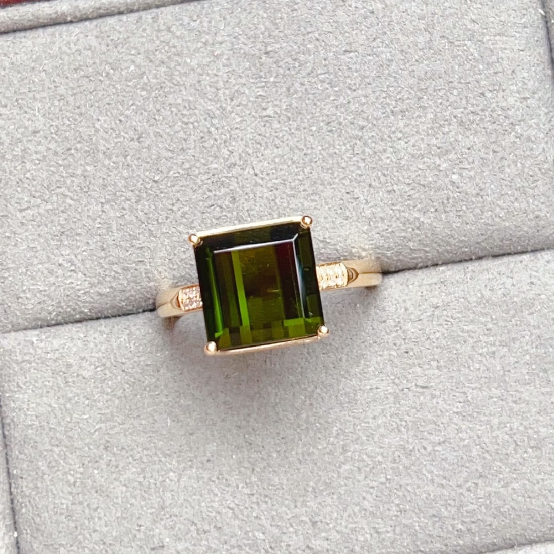 14k Gold 4.93 Ctw Natural Tourmaline & Diamond Ring - 6