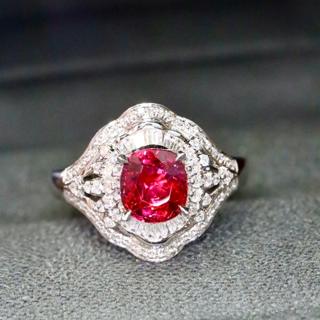 14k Gold 1.54 Ctw Natural Ruby & Diamond Ring (1 of 7)