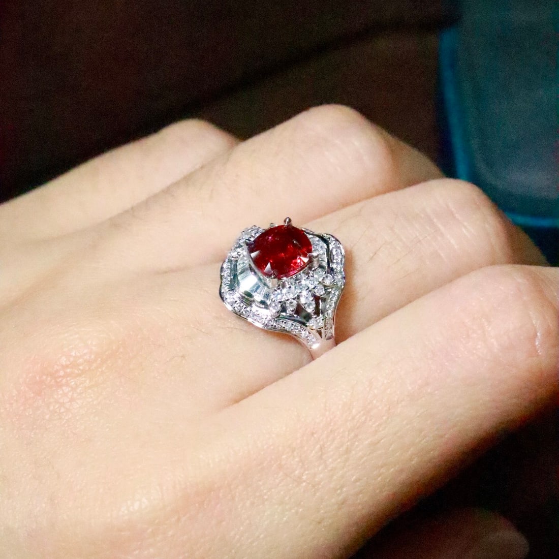 14k Gold 1.54 Ctw Natural Ruby & Diamond Ring - 5