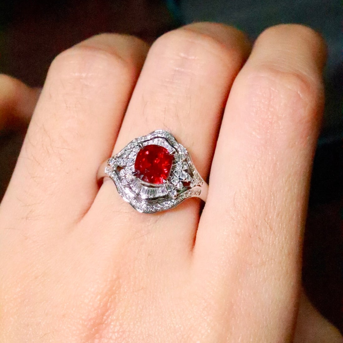 14k Gold 1.54 Ctw Natural Ruby & Diamond Ring - 6