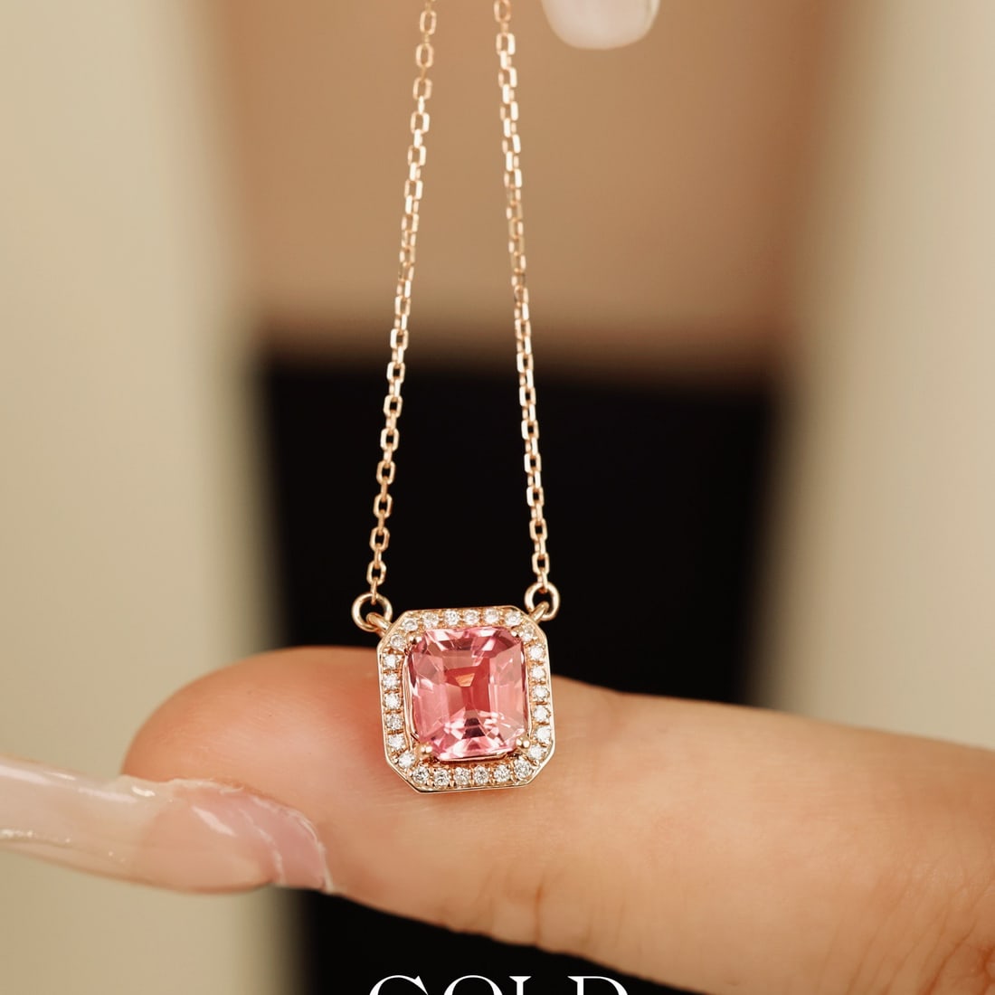 14k Gold 1.01 Ctw Natural Tourmaline & Diamond Necklace - 5