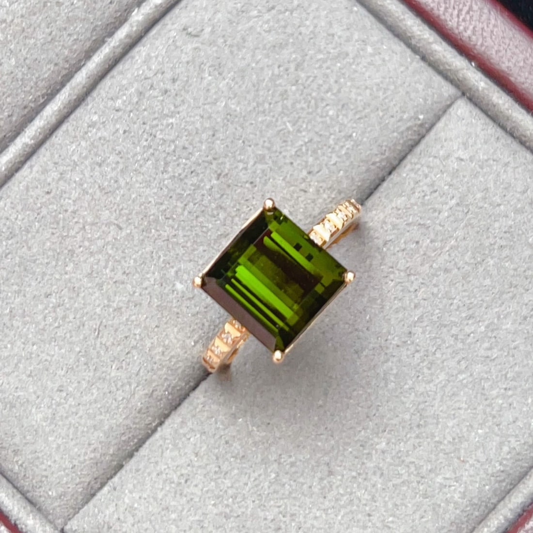 14k Gold 4.53 Ctw Natural Tourmaline & Diamond Ring - 3