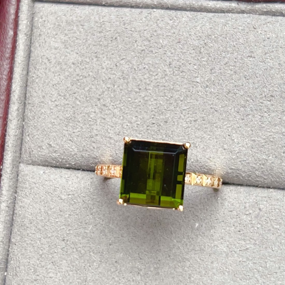 14k Gold 4.53 Ctw Natural Tourmaline & Diamond Ring - 4
