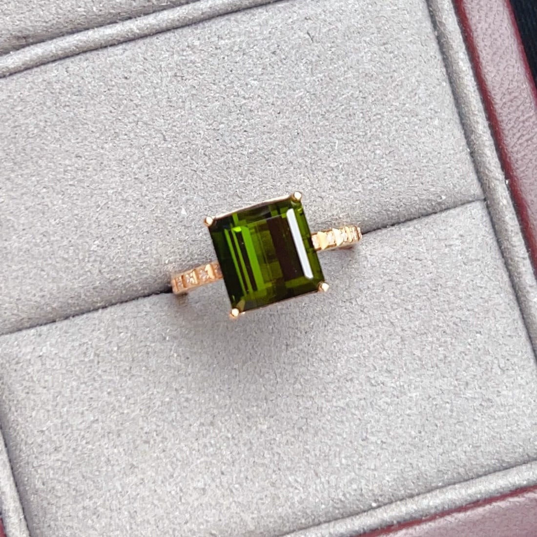 14k Gold 4.53 Ctw Natural Tourmaline & Diamond Ring - 7
