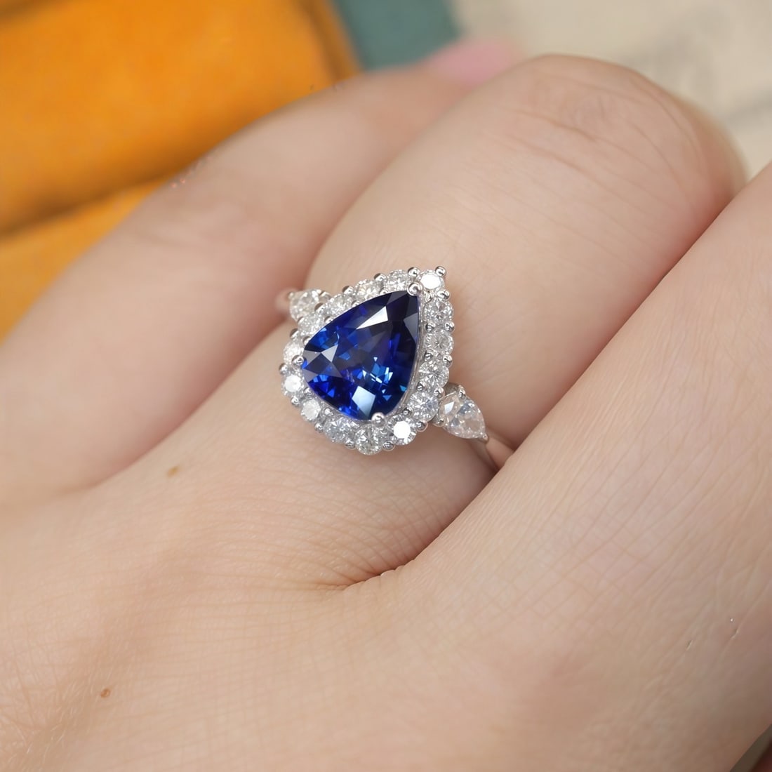 14k Gold 1.47 Ctw Natural Sapphire & Diamond Ring - 5