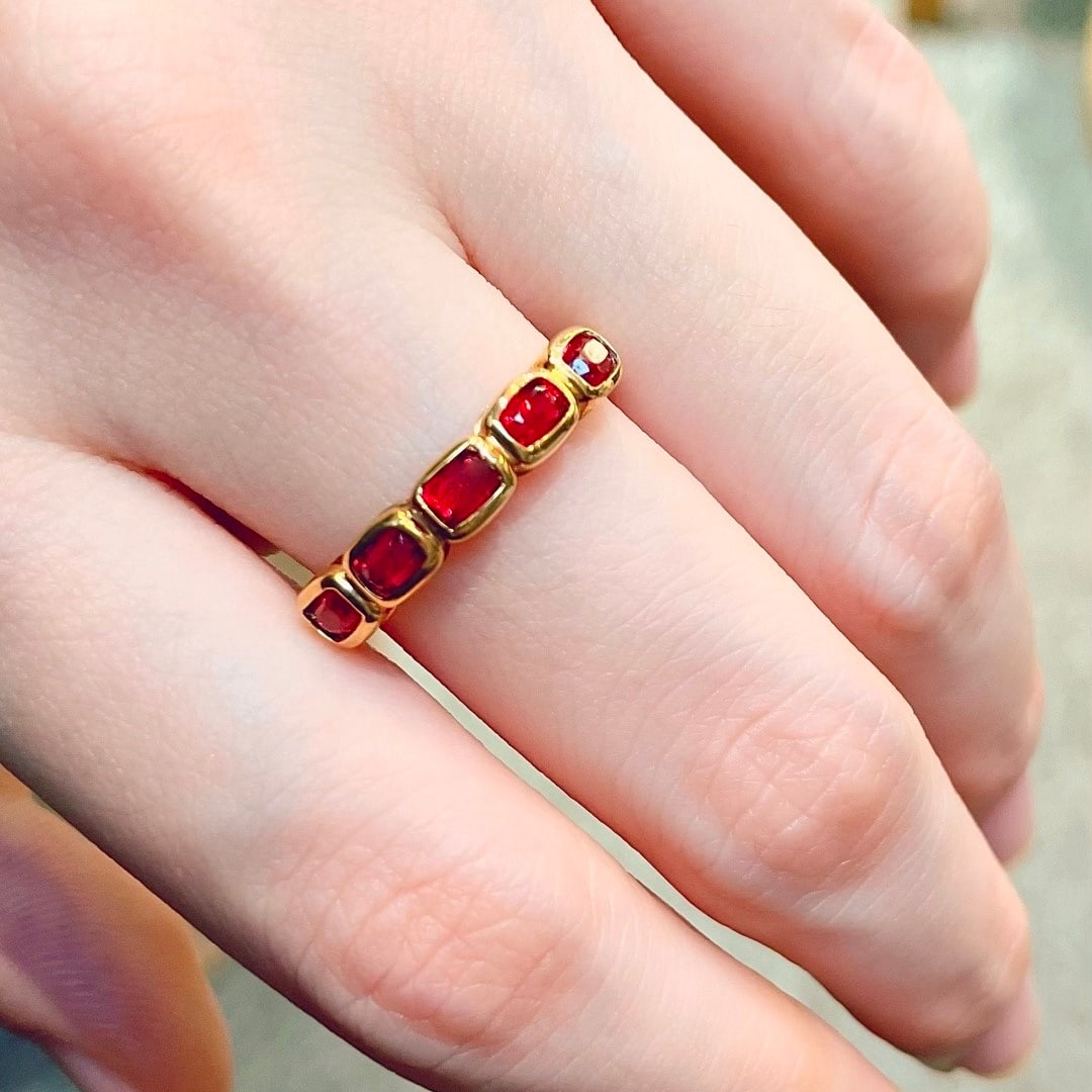 14k Gold 1.09 Ct Natural Spinel Ring - 7