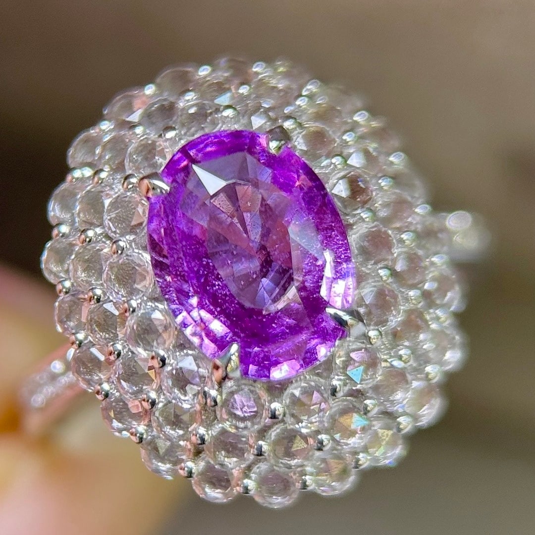 14k Gold 1.62 Ctw Natural Sapphire & Diamond Ring - 2