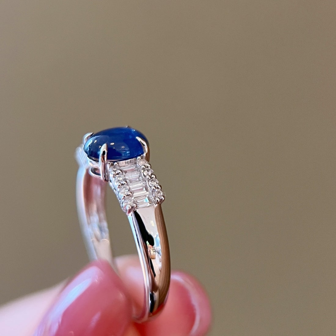 14k Gold 1.35 Ctw Natural Sapphire & Diamond Ring - 2