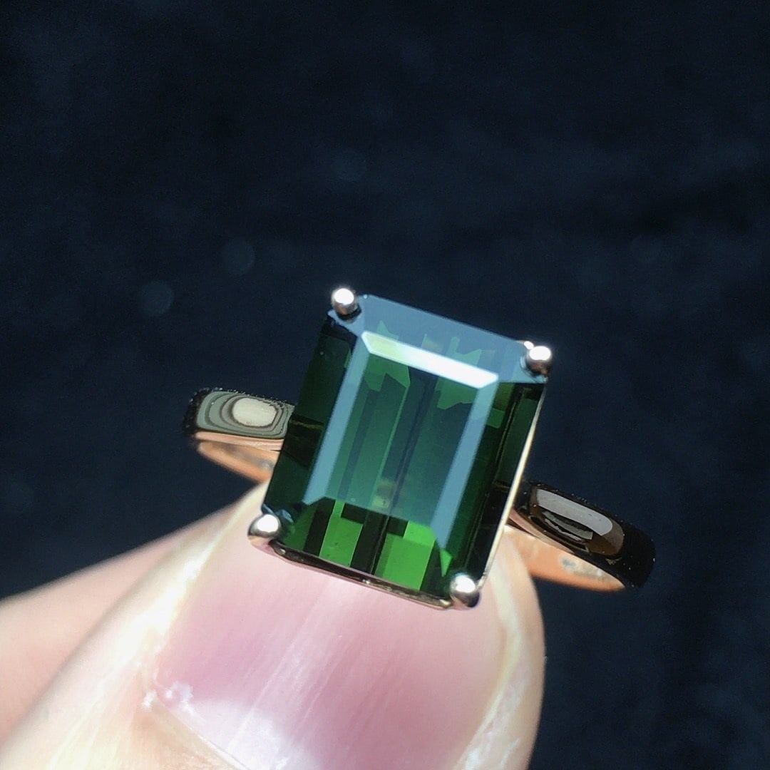 14k Gold 3.0 Ct Natural Tourmaline Ring (1 of 5)