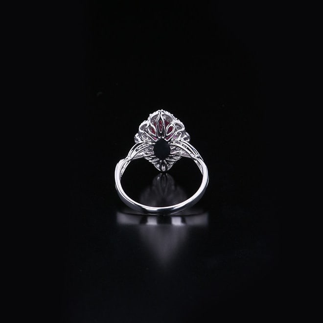 14k Gold 1.44 Ctw Natural Sapphire & Diamond Ring - 4