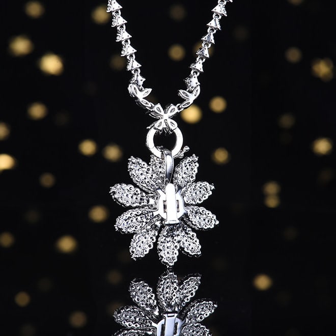 14k Gold 2.03 Ct Natural Sapphire & Sapphire & Sapphire Pendant( Without Chain ) - 4