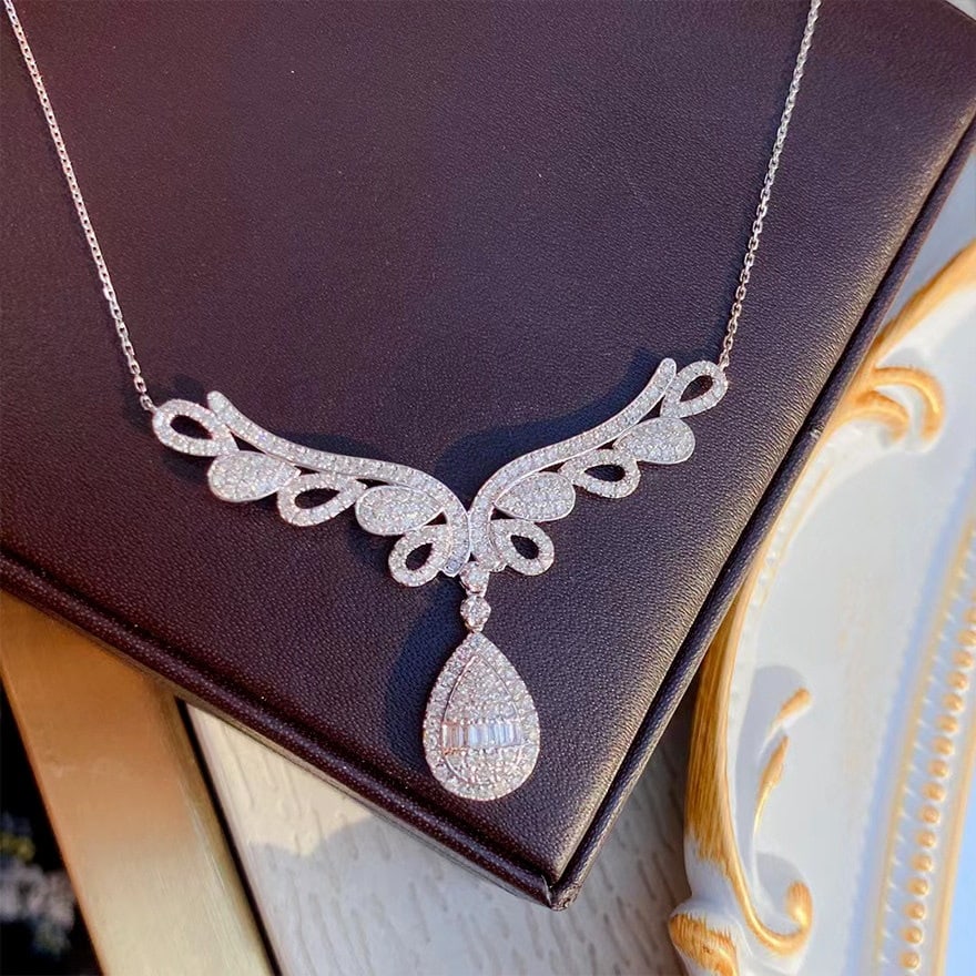 14k Gold 1 Ct Natural H Diamond Necklace - 5