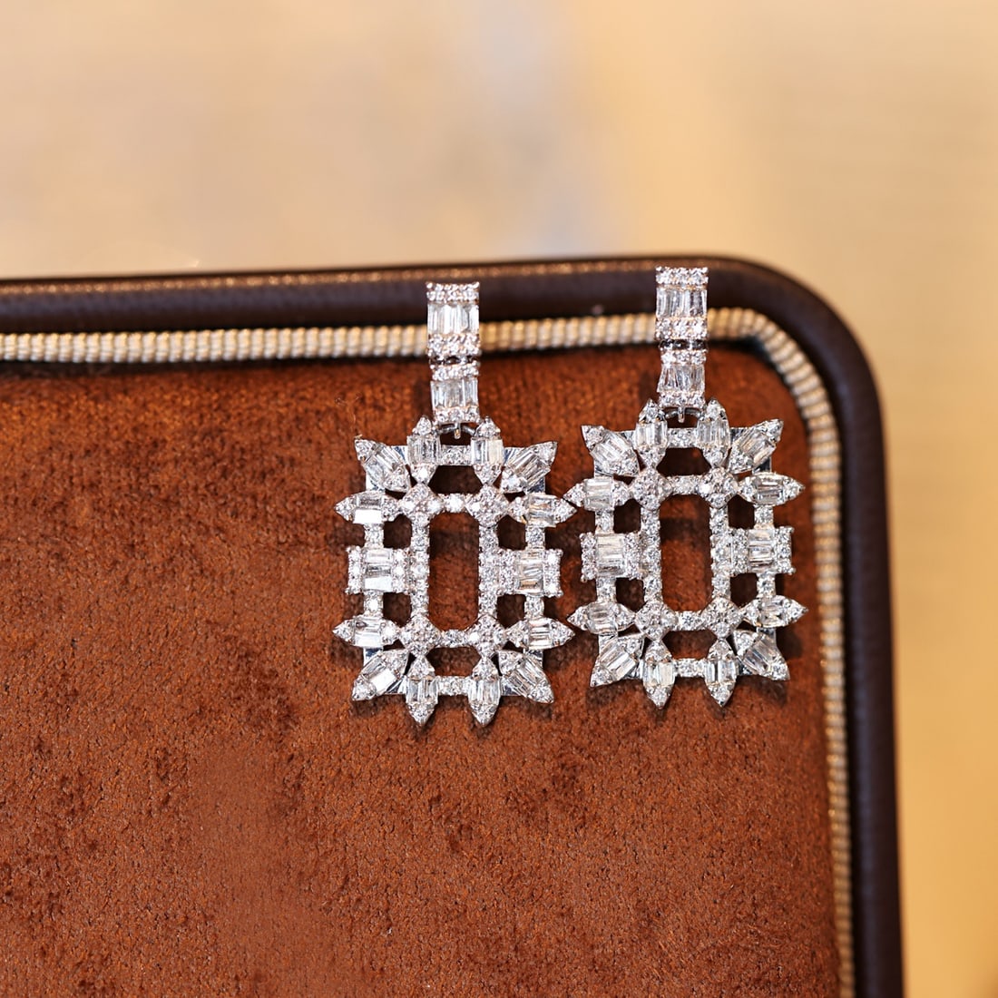 14k Gold 1.09 Ct Natural H Diamond Earrings - 6