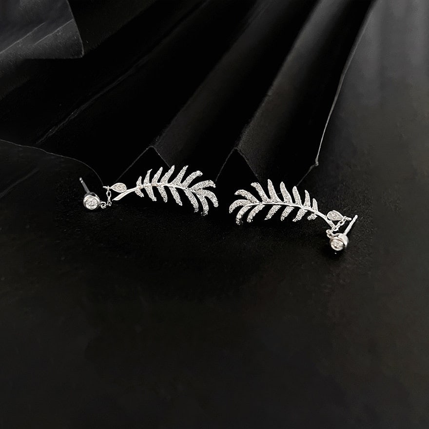 14k Gold 0.5 Ct Natural H Diamond Earrings - 2