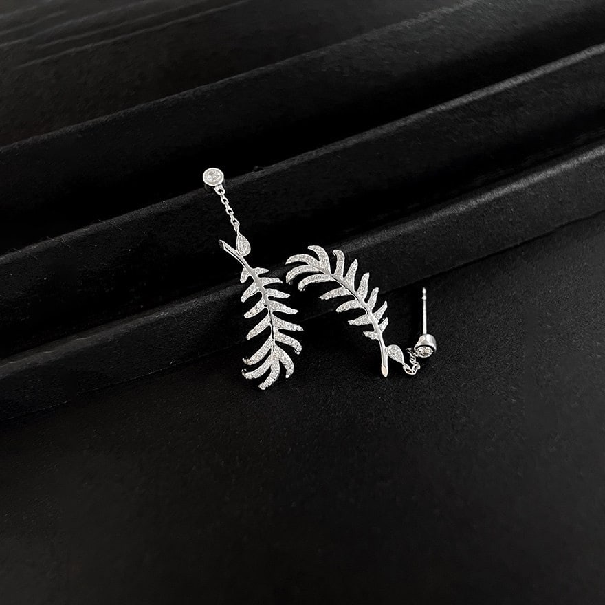 14k Gold 0.5 Ct Natural H Diamond Earrings - 3