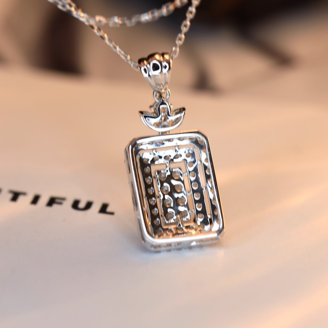 14k Gold 0.56 Ct Natural H Diamond Pendant( Without Chain ) - 3