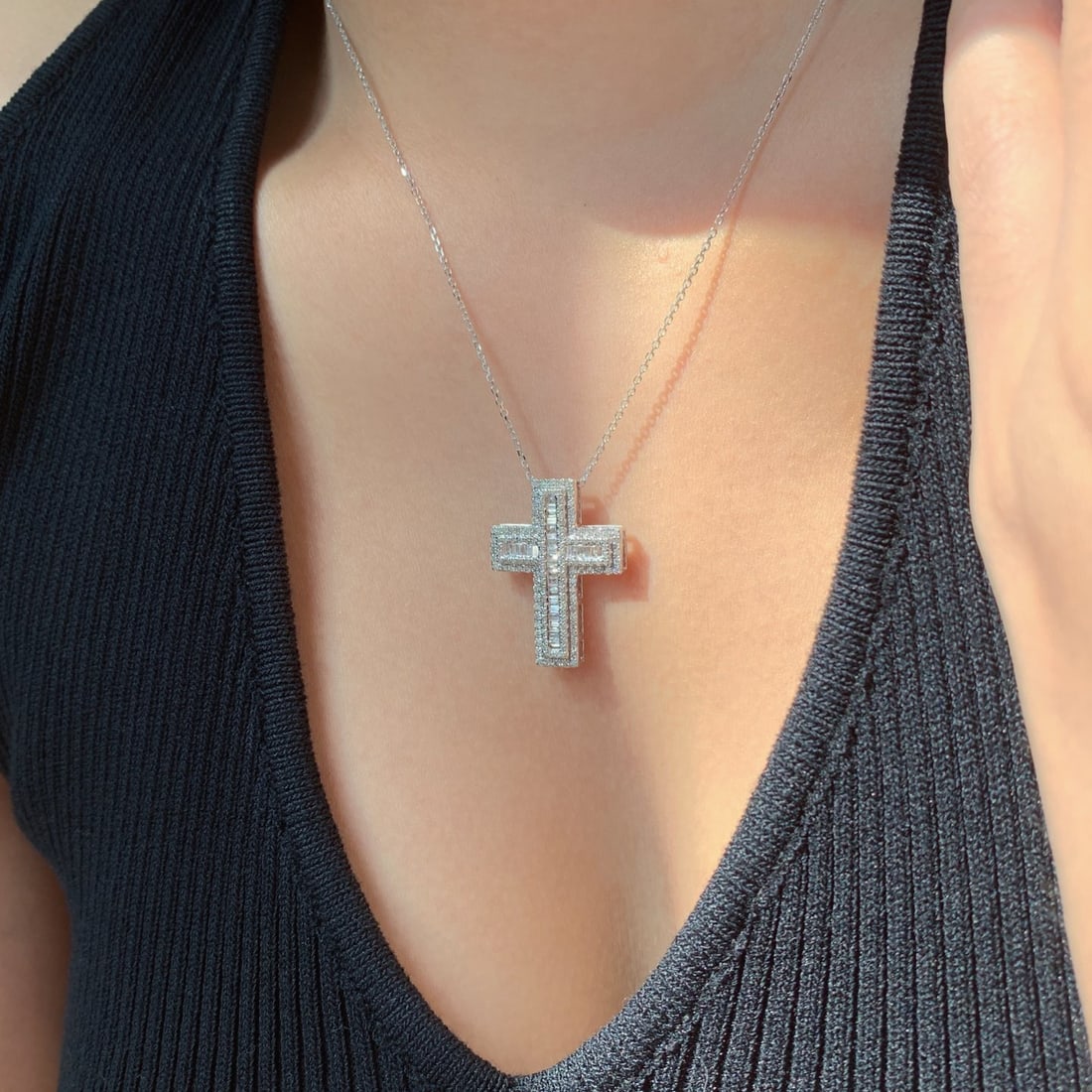 14k Gold 0.8 Ct Natural H Diamond Pendant( Without Chain ) - 3