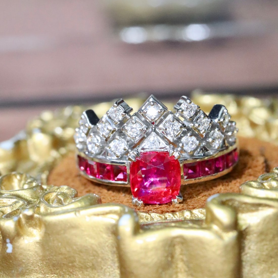 14k Gold 1.80 Ctw Natural Ruby & Ruby Ring - 4