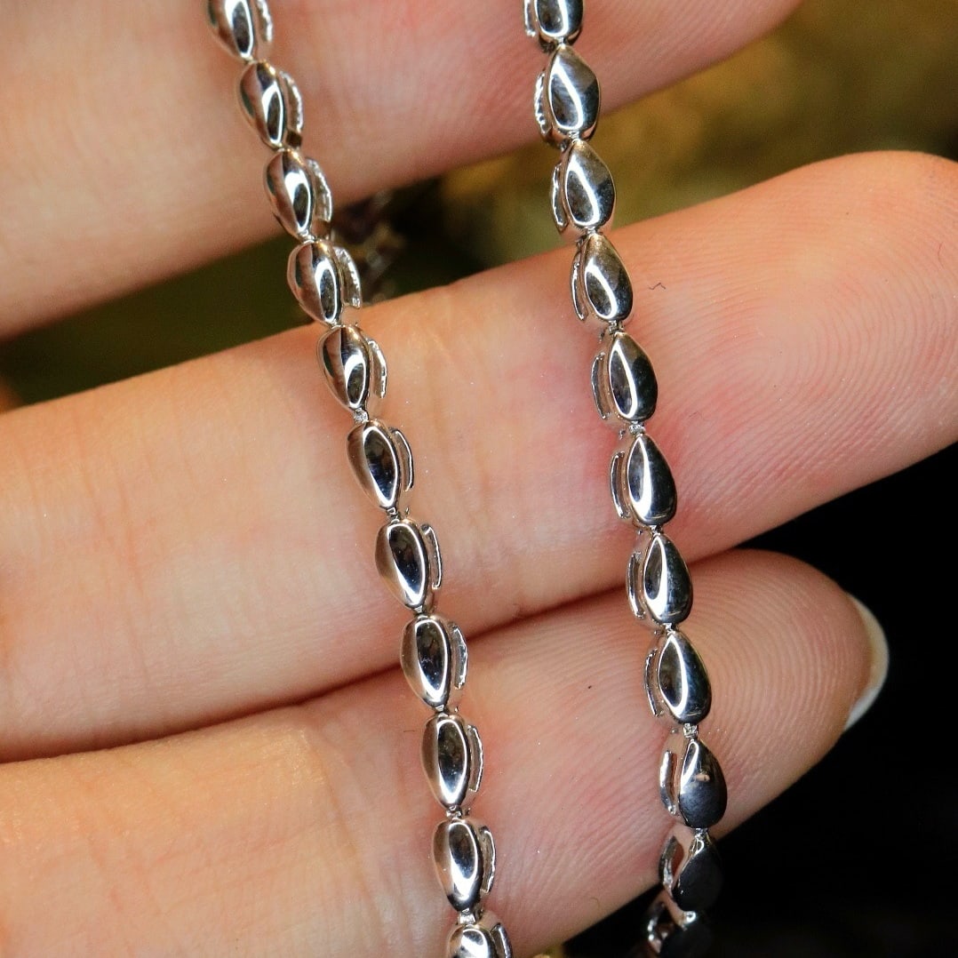 14k Gold 0.6 Ct Natural H Diamond Bracelet - 3