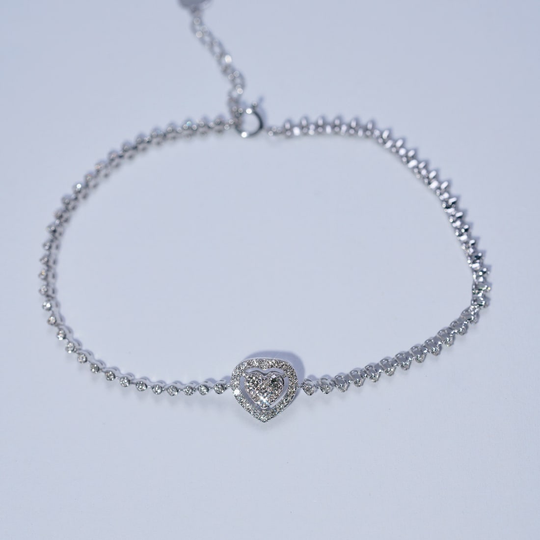 14k Gold 0.75 Ct Natural H Diamond Bracelet - 5