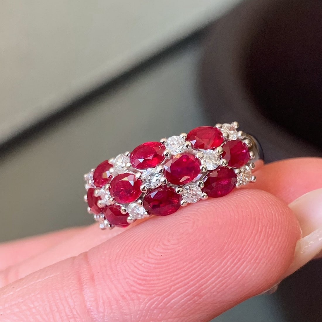 14k Gold 2.35 Ctw Natural Ruby & Diamond Ring - 5