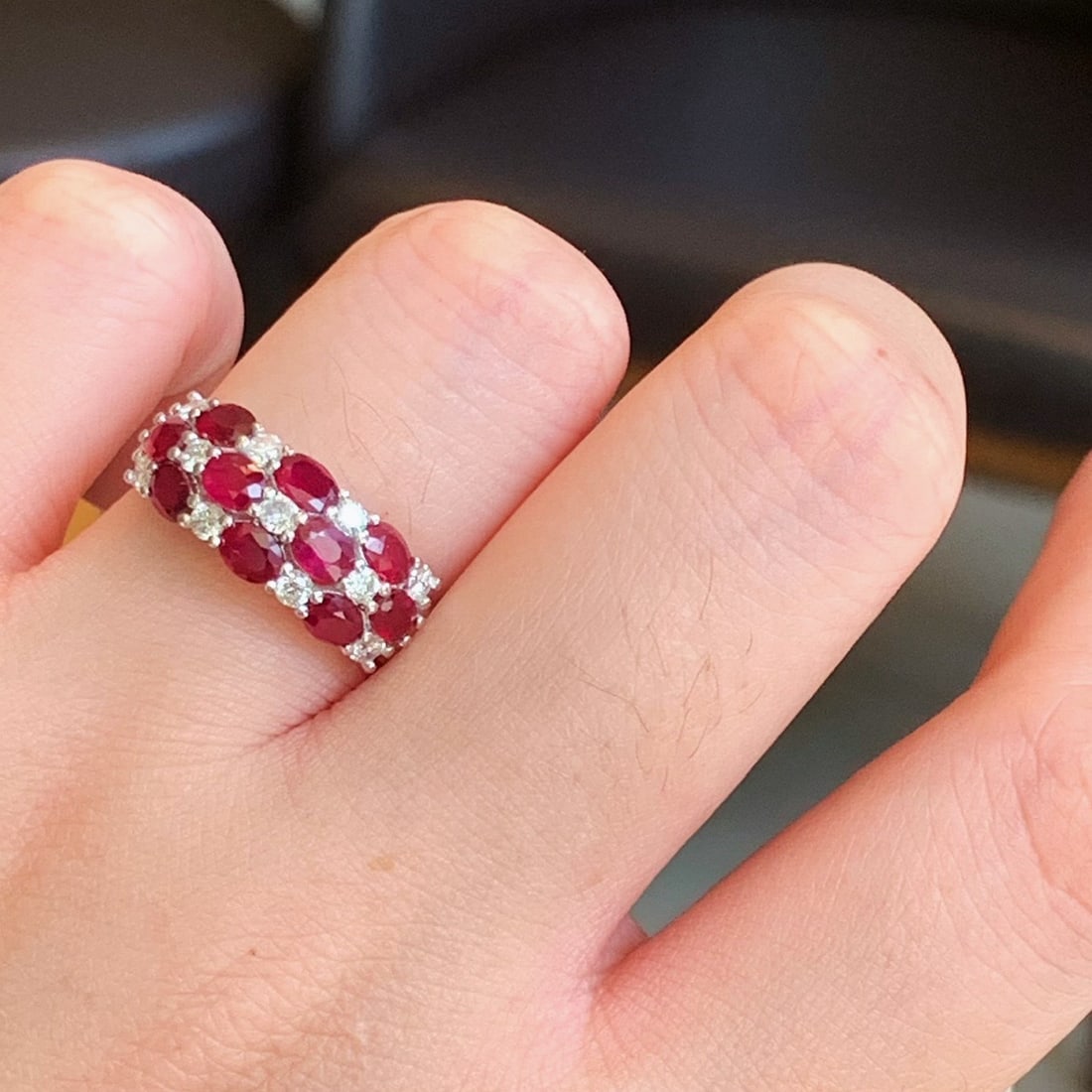 14k Gold 2.35 Ctw Natural Ruby & Diamond Ring - 6