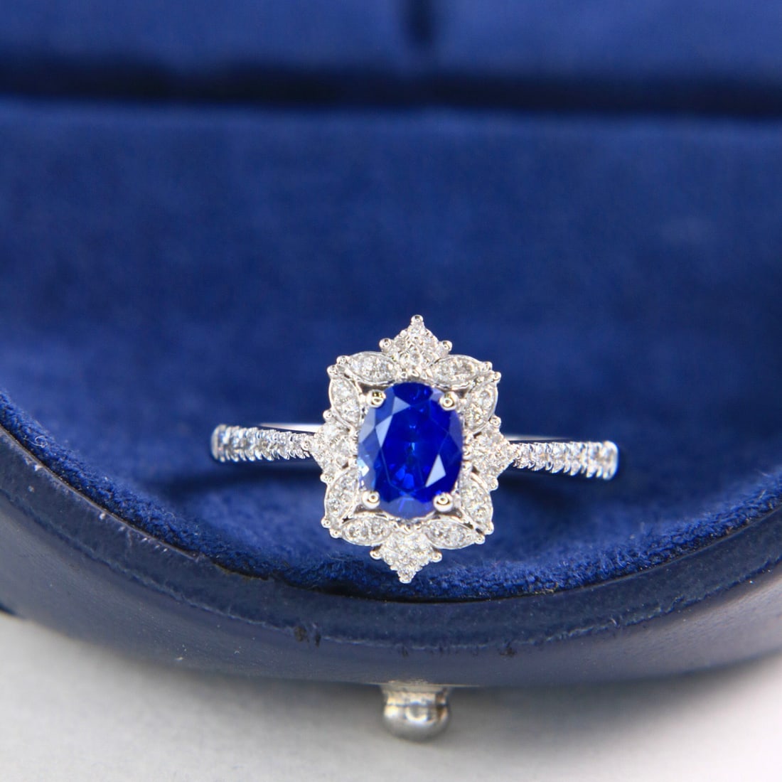 14k Gold 1.18 Ctw Natural Sapphire & Diamond Ring (1 of 6)