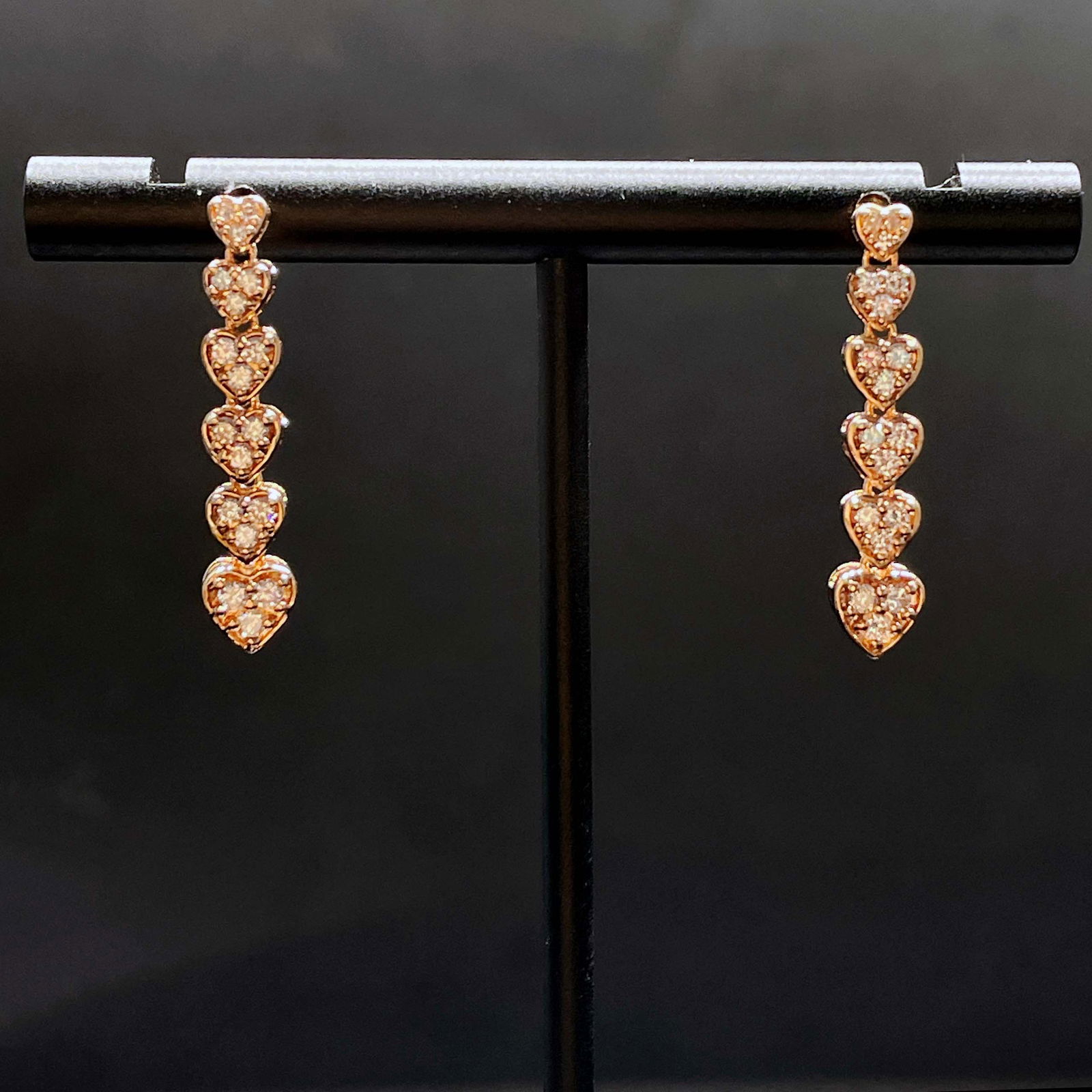 14k Gold 0.5 Ct Natural Diamond Earrings - 4