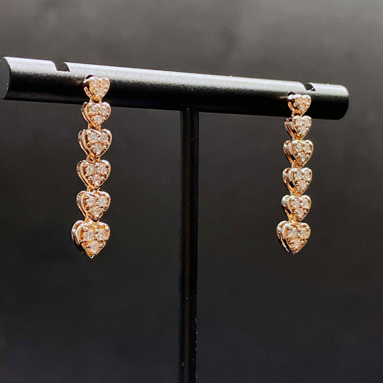 14k Gold 0.5 Ct Natural Diamond Earrings - 5