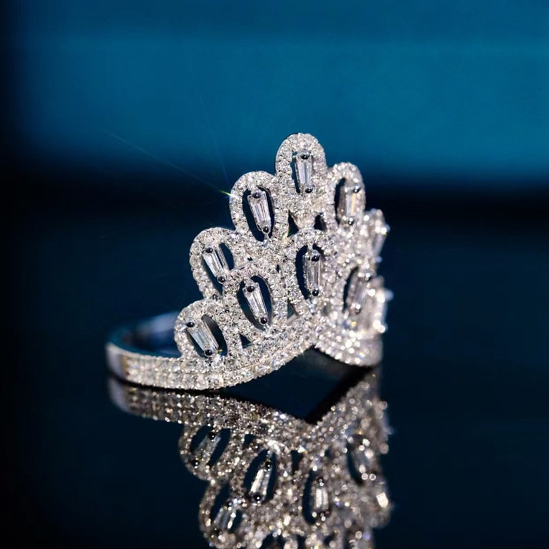 14k Gold 0.75 Ct Natural H Diamond Ring - 3