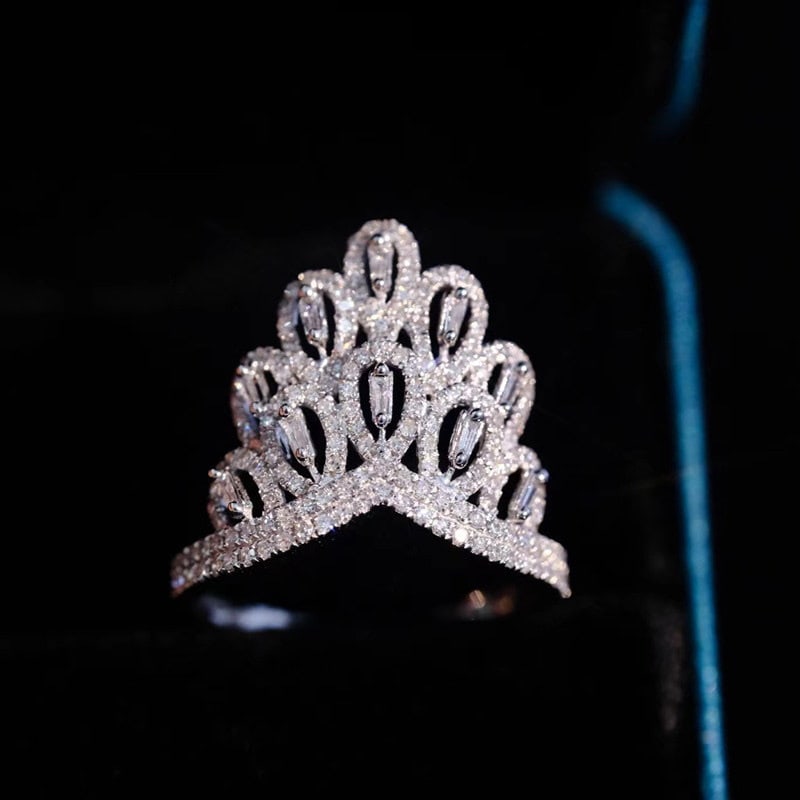 14k Gold 0.75 Ct Natural H Diamond Ring - 5